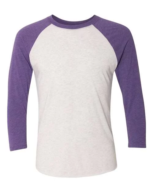 Purple Rush Sleeves/ Heather White Body