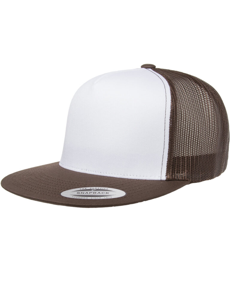 Adult Classic Trucker with White Front Panel Cap 6006W