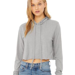 Bella+Canvas Women’s Triblend Crop Long Sleeve Hoodie 8512